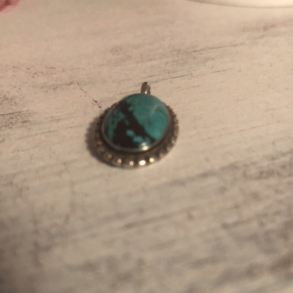 Sterling Silver Real Turquoise Pendant - Picture 6 of 12